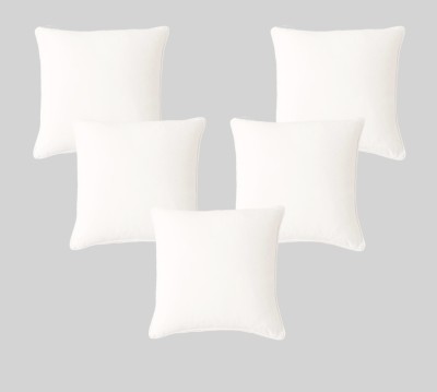 AMITRA Plain Cushions & Pillows Cover(Pack of 5, 43 cm*43 cm, White)
