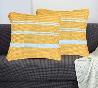 SAJAVAT HOME Cotton Cushions Cover(Pack of 2, 45 cm*45 cm, Yellow)