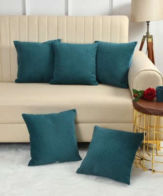 DECORHUT FAB Self Design Cushions Cover(Pack of 5, 40 cm*40 cm, Green)