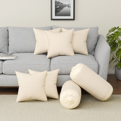 KUBER INDUSTRIES Polyester Cushions & Bolsters Cover(41 cm*41 cm, Pack of 7, Yellow)