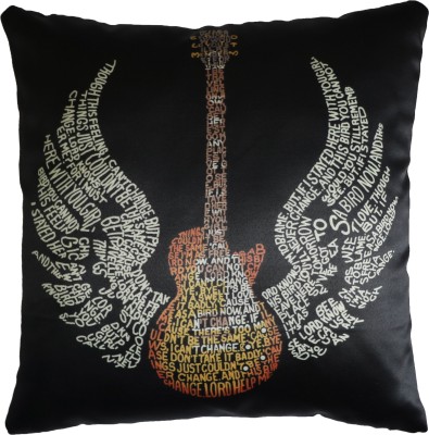 The Home Talk Polyester Cushions Cover(40 cm*40 cm, Black)