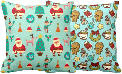 TheYaYaCafe Cotton Cushions Cover(50.8 cm*50.8 cm, Pack of 2, Green)