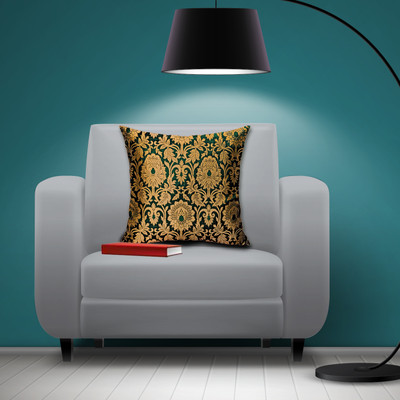 Avirons Silk Cushions Cover(40 cm*40 cm, Green)