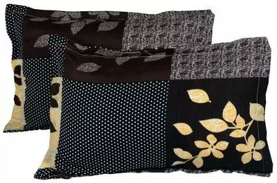 KITTUZ KRAFT Microfiber Pillows Cover(42 cm*68 cm, Pack of 2, Brown)