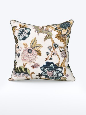 Adelia Floral Cushions Cover(Pack of 3, 40 cm*40 cm, Black)