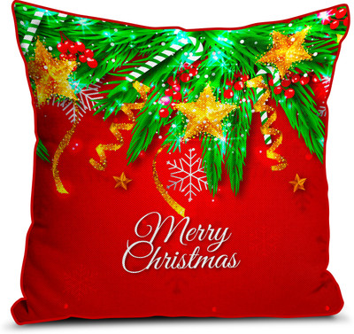 Anil Enterprises Jute Cushions Cover(30 cm*30 cm, Red)