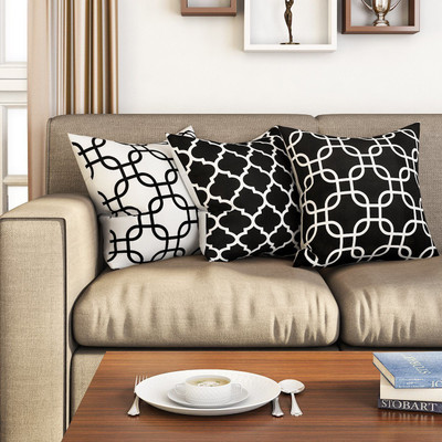 SEJ BY NISHA GUPTA Cotton Cushions Cover(40 cm*40 cm, Red)