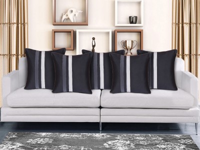 HOME9INE Polyester Cushions Cover(Pack of 5, 40 cm*40 cm, Grey)