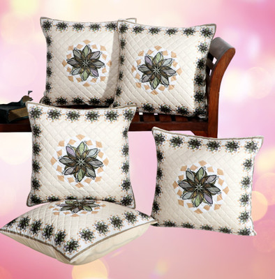viraj Polyester Cushions Cover(Pack of 5, 41 cm*41 cm, Multicolor)