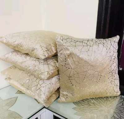 TANLOOMS 3D Printed Cushions Cover(Pack of 5, 40 cm*40 cm, Gold)