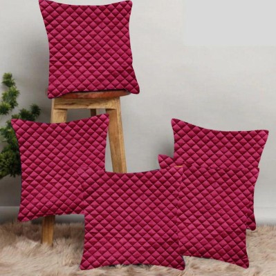 DNK TREND Self Design Cushions Cover(Pack of 5, 40 cm*40 cm, Pink)