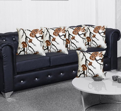 Hims Polyester Cushions Cover(35 cm*35 cm, Pack of 5, Brown)