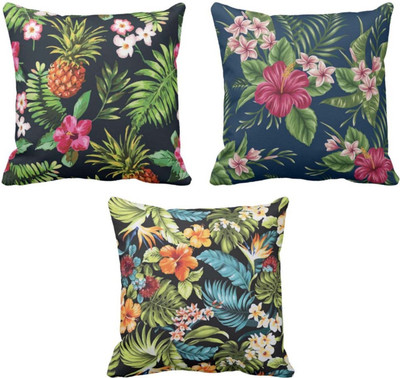 TheYaYaCafe Polyester Cushions Cover(50.8 cm*50.8 cm, Pack of 3, Multicolor)