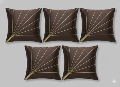Vornexa Velvet Cushions & Pillows Cover(40 cm*40 cm, Pack of 5, Brown)