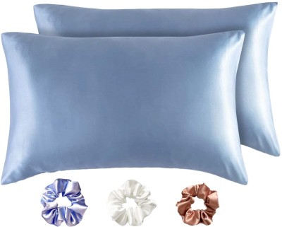 Tavgun Boutique Self Design Pillows Cover(Pack of 5, 46 cm*69 cm, Blue)