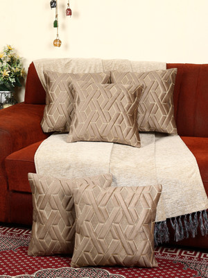 DECOLOGY Velvet Cushions Cover(30 cm*30 cm, Pack of 5, Brown)