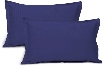 TRANQUILORD Striped Pillows Cover(Pack of 2, 51 cm*78 cm, Blue)
