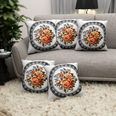 AstralAura Velvet Cushions Cover(Pack of 5, 40 cm*40 cm, Orange)