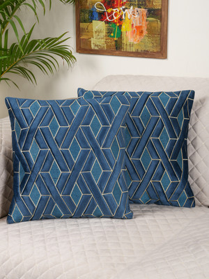 TANLOOMS Velvet Cushions Cover(30 cm*30 cm, Pack of 2, Blue)