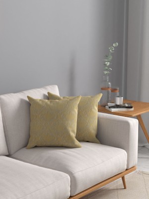 ROSARA HOME Polyester Cushions Cover(Pack of 2, 40 cm*40 cm, Yellow)