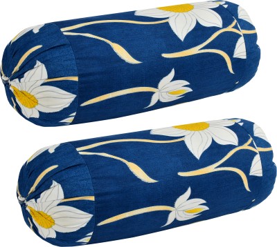 Shri Krishana Fabrics Cotton Bolsters Cover(Pack of 2, 40 cm*80 cm, Dark Blue)