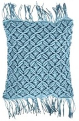Hawamahal Motifs Cushions & Pillows Cover(40 cm*40 cm, Blue)
