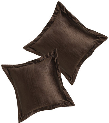 THE CONVERSION Blended Cushions Cover(Pack of 2, 40 cm*40 cm, Brown)