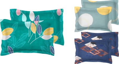 VAS COLLECTIONS Cotton Pillows Cover(Pack of 6, 50 cm*76 cm, Green, Blue)