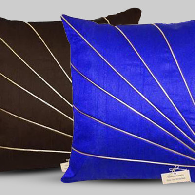 NOOR SHINE Silk Cushions & Pillows Cover(40 cm*40 cm, Pack of 5, Brown)