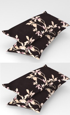 Homefab India Printed Pillows Cover(Pack of 4, 43 cm*67 cm, Brown)
