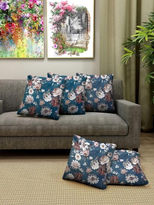 Bluegrass Printed Cushions Cover(Pack of 5, 60 cm*60 cm, Blue)