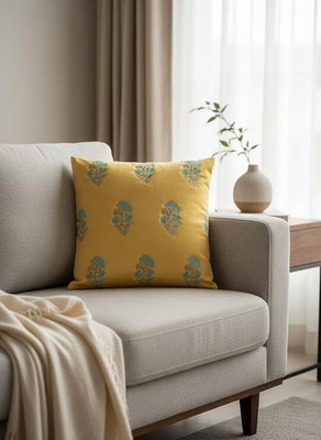 Casanest Silk Cushions Cover(41 cm*41 cm, Pack of 5, Yellow)