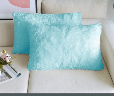 Catchyx Cart Self Design Pillows Cover(Pack of 2, 55 cm*40 cm, Blue)