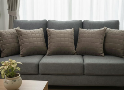 vjk fab Velvet Cushions Cover(40 cm*40 cm, Pack of 5, Gold)