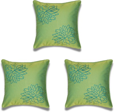 yamunoshtu Embroidered Cushions & Pillows Cover(Pack of 3, 40 cm*40 cm, Green)