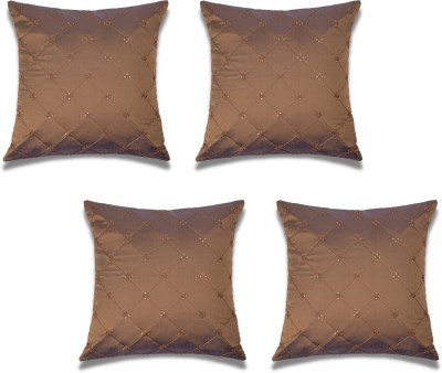 yamunoshtu Embroidered Cushions & Pillows Cover(Pack of 4, 40 cm*40 cm, Cream)