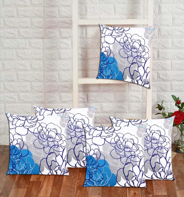 Abhsant Jute Cushions Cover(Pack of 5, 40 cm*40 cm, Lavender, Blue)