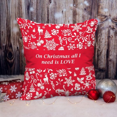 Indigifts Polycotton Cushions & Pillows Cover(Pack of 2, 30 cm*30 cm, Red)