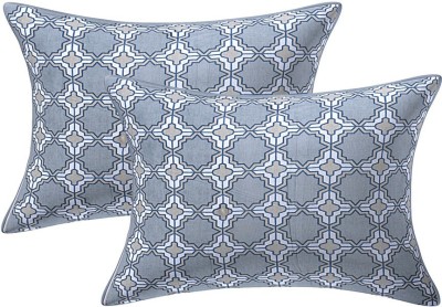 Texstylers Cotton Pillows Cover(Pack of 2, 30.48 cm*45.72 cm, Grey)