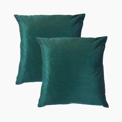 Dulhan Enterprises Velvet Cushions Cover(Pack of 2, 60 cm*60 cm, Dark Green)