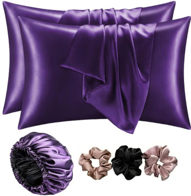 Shop141 Satin Cushions & Pillows Cover(45.72 cm*71.12 cm, Pack of 2, Purple)