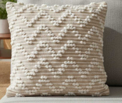INESA Cotton Cushions & Pillows Cover(40 cm*40 cm, Beige)