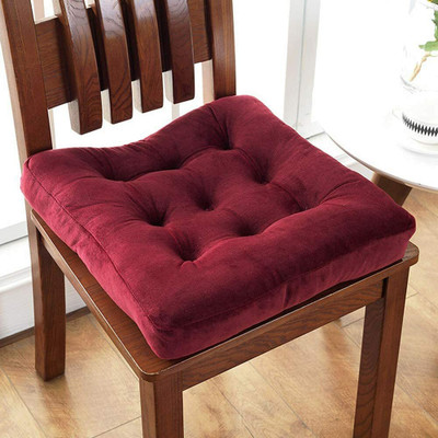 Slatters Be Royal Store Microfibre Solid Chair Pad Pack of 1(Maroon)