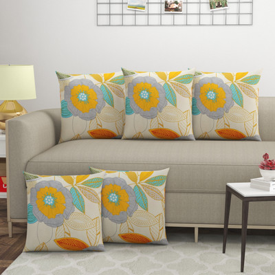 FABMARTS Cotton Cushions & Pillows Cover(Pack of 5, 16 cm*16 cm, Multicolor)