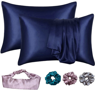 Shop141 Satin Cushions & Pillows Cover(45.72 cm*71.12 cm, Pack of 2, Blue)