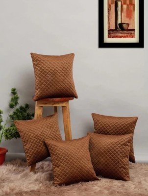 WONDERLAND Geometric Cushions Cover(Pack of 5, 40 cm*40 cm, Brown)
