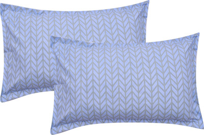RRC Microfiber Pillows Cover(43 cm*69 cm, Pack of 2, Blue, Grey)