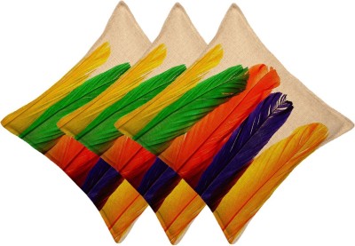 KUBER INDUSTRIES Jute Cushions Cover(Pack of 3, 40 cm*40 cm, Multicolor)