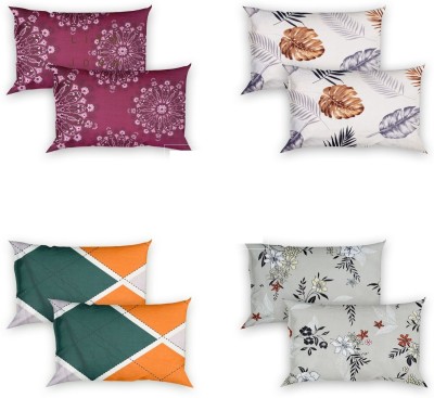 KURRY HOME FURNISHING Printed Pillows Cover(Pack of 8, 46 cm*68 cm, Multicolor)