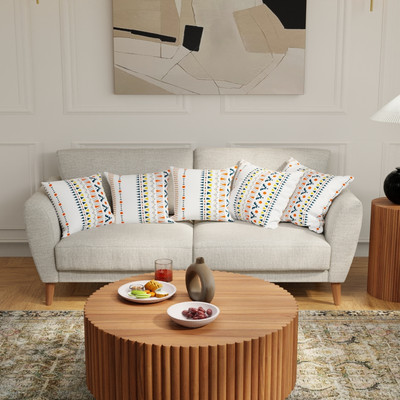 Urban Space Cotton Cushions Cover(40.64 cm*40.64 cm, Pack of 5, Orange)